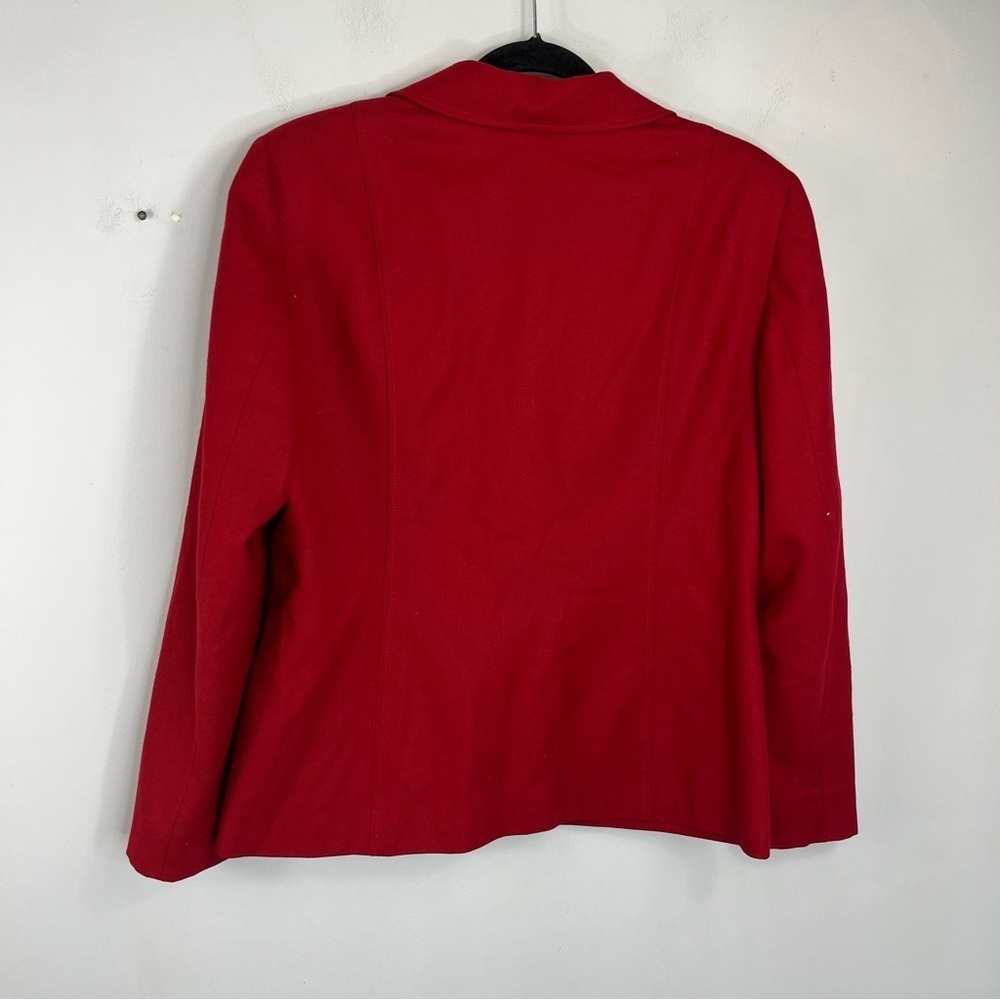 Pendleton Size 10 Wool Blazer Red 4-Button Hc - image 4